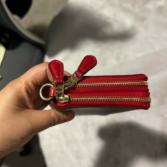 Coach Brown and Red Leather Wallet - Picture 5 of 8